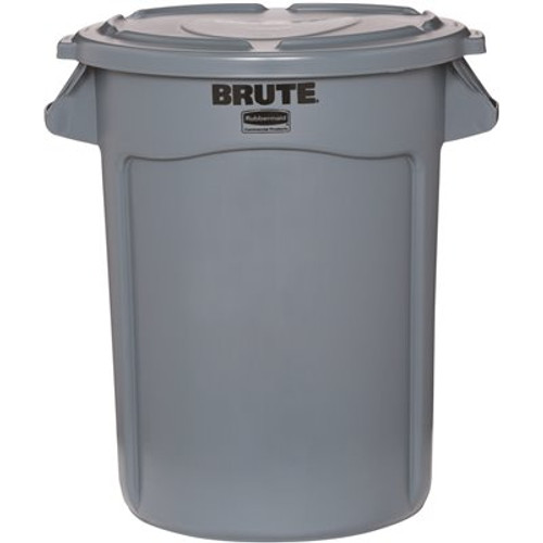 Rubbermaid Commercial Products Brute 32 Gal. Grey Round Vented Trash Can Rubbermaid Commercial Products Brute 32 Gal. Grey Round Vented Trash Can