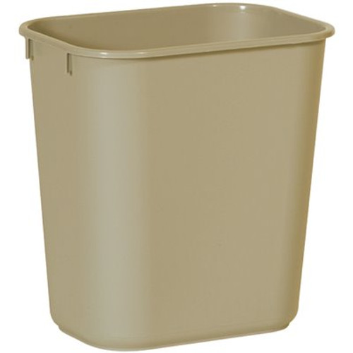 Rubbermaid Commercial Products 3.25 Gal. Beige Rectangular Trash Can