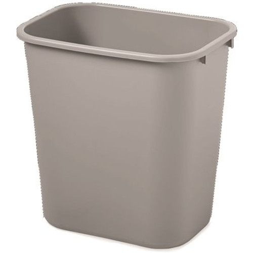 Rubbermaid Commercial Products 7 gal. Gray Rectangular Deskside Trash Can