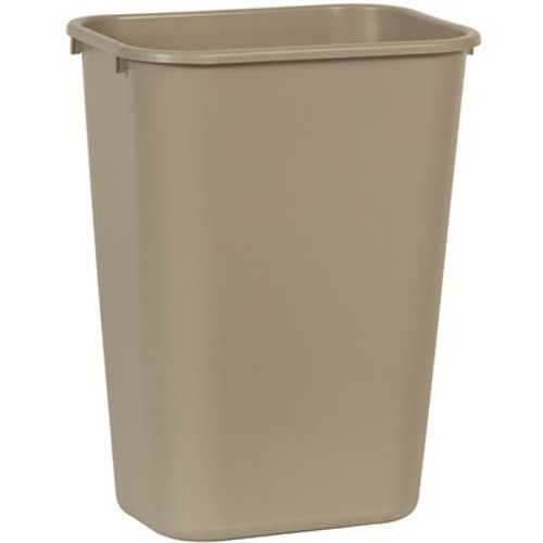 Rubbermaid Commercial Products 10.25 Gal. Beige Rectangular Trash Can