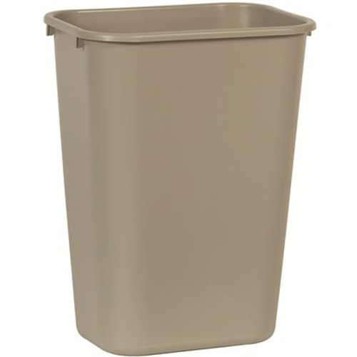 Rubbermaid Commercial Products 10.25 Gal. Beige Rectangular Trash Can Rubbermaid Commercial Products 10.25 Gal. Beige Rectangular Trash Can