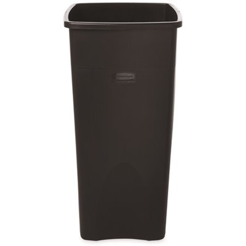 Rubbermaid Commercial Products Untouchable 23 Gal. Black Square Trash Can