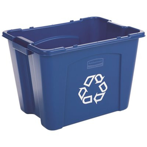Rubbermaid Commercial Products 14 Gal. Blue Recycling Bin Rubbermaid Commercial Products 14 Gal. Blue Recycling Bin