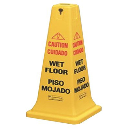 Rubbermaid Commercial Products 36 in. Cone Yellow Caution Wet Floor Sign