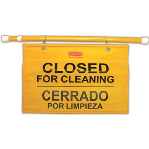 Rubbermaid Commercial Products Tri Safety Caution Sign - Closed for Cleaning