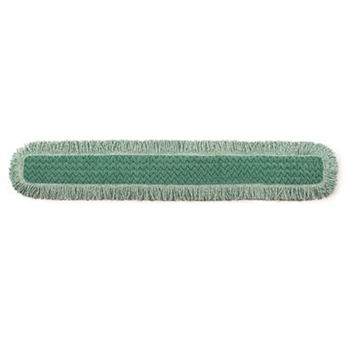 Rubbermaid Commercial Products Hygen 48 in. Green Microfiber Dust Mop Head with Fringe