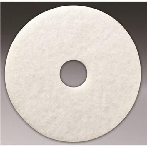 Renown 17 in. White Polishing Floor Pad (5-Count)