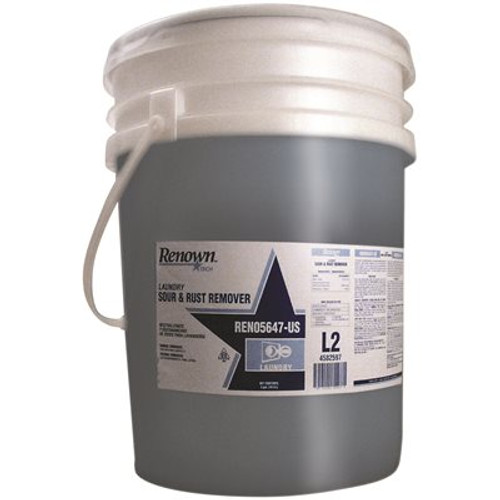Renown 5 Gal. Laundry Sour and Rust Remover for Institutional Laundry Use Only Renown 5 Gal. Laundry Sour and Rust Remover for Institutional Laundry Use Only