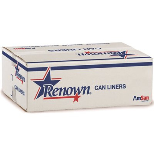 Renown 60 Gal. 16 mic 38 in. x 60 in. Natural Can Liner (25 per Roll, 8-Roll per Case)