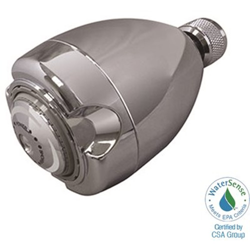 Niagara Conservation Earth 3- -Spray Patterns with 1.75 GPM 2.7 in. Wall Mount Fixed Shower Head in Chrome