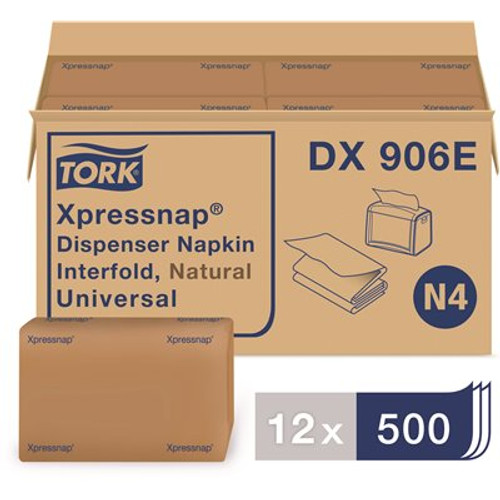 TORK Universal Xpressnap Natural with Overall Emboss Interfold Dispenser Napkins (500-Count)