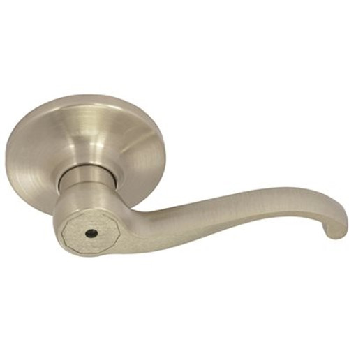 BETTER HOME PRODUCTS PACIFIC HEIGHTS METAL SATIN NICKEL PRIVACY Bed/Bath NON-HANDED Door Lever
