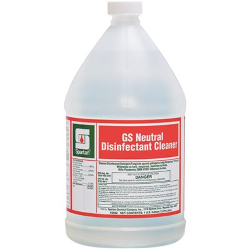 Spartan Chemical GS Neutral Disinfectant Cleaner 1 Gallon One Step Cleaner/Disinfectant