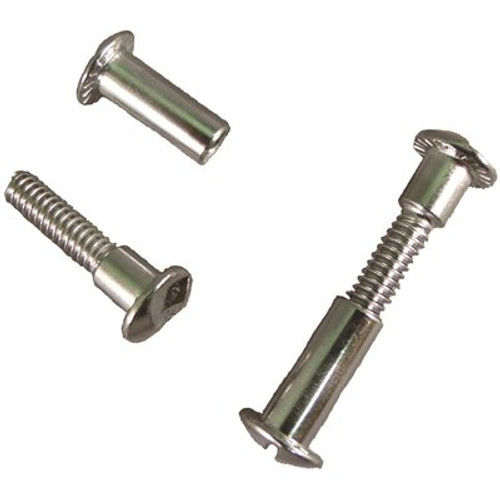 STRYBUC INDUSTRIES 1 in. 1-Way Screw Bolt with Barrel Nut STRYBUC INDUSTRIES 1 in. 1-Way Screw Bolt with Barrel Nut