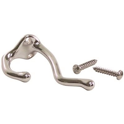STRYBUC INDUSTRIES Double Prong Coat Hook Chrome Plated STRYBUC INDUSTRIES Double Prong Coat Hook Chrome Plated