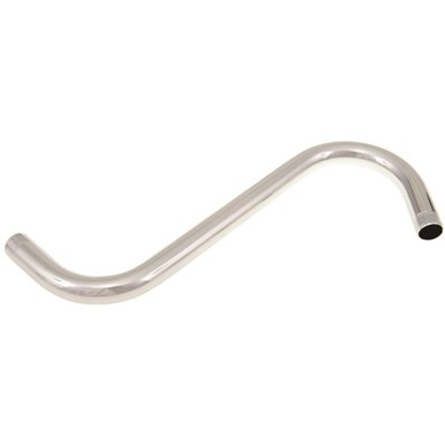 Proplus S Shaped Shower Arm 10 in., Chrome Plated Brass
