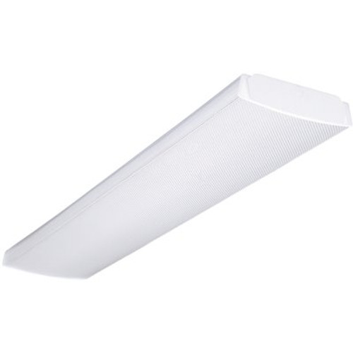 Lithonia Lighting 4 ft. 2-Light White Fluorescent Low Profile Wraparound