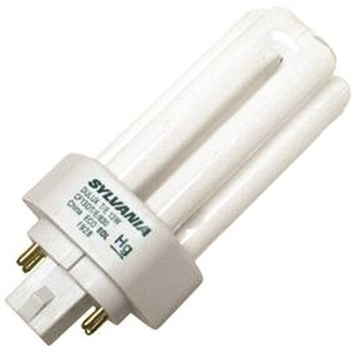 Sylvania SYLVANIA DULUX T/E ECOLOGIC COMPACT FLUORESCENT LAMP, T4, TRIPLE TUBE, 13 WATTS, 4100K, 82 CRI, GX24Q-1 BASE