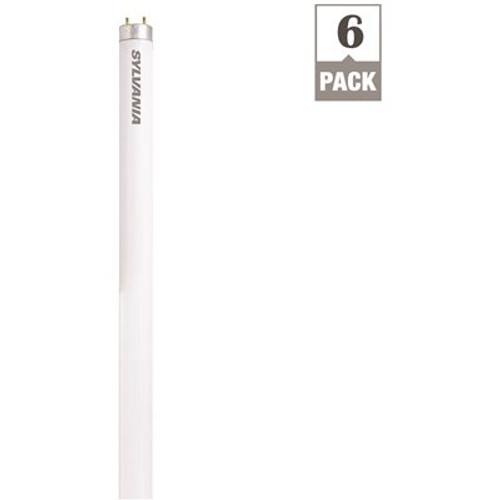 Sylvania 15-Watt Equivalent T8 Linear Fluorescent Light Bulb Cool White (6-Pack)
