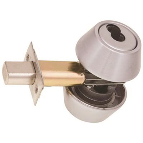 Arrow Lock D60 Double Cylinder IC Core Deadbolt 2-3/4 in. BS in Dull Chrome