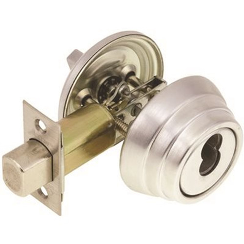 Arrow Lock E60 Single Cylinder IC Core Deadbolt 2-3/8 in. BS Dull Chrome