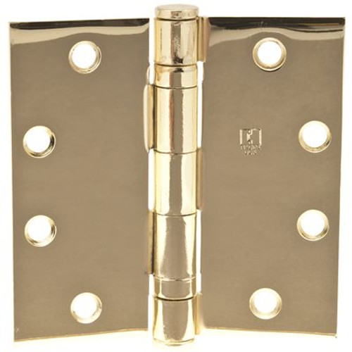 Hager Companies HAGER FULL MORT BALL BEARING TEMP HINGE, 4-1/2 IN. X 4-1/2 IN., BRASS, 3-PACK Hager Companies HAGER FULL MORT BALL BEARING TEMP HINGE, 4-1/2 IN. X 4-1/2 IN., BRASS, 3-PACK