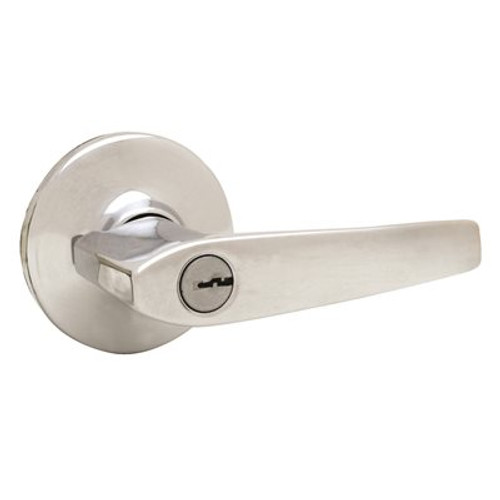 Kwikset Delta Keyed Entry Door Lever Lockset in Dull Chrome