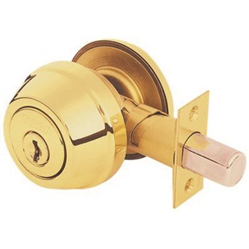 Kwikset 780 Series Polished Brass Single Cylinder Deadbolt