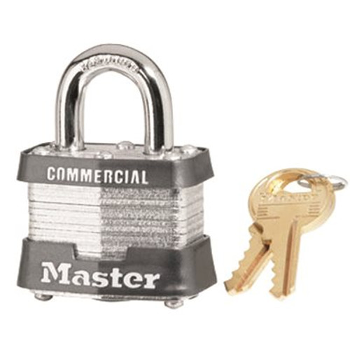 Master Lock #3 1-9/16 in. Laminated Steel Padlock, Keyed Alike with Keyway