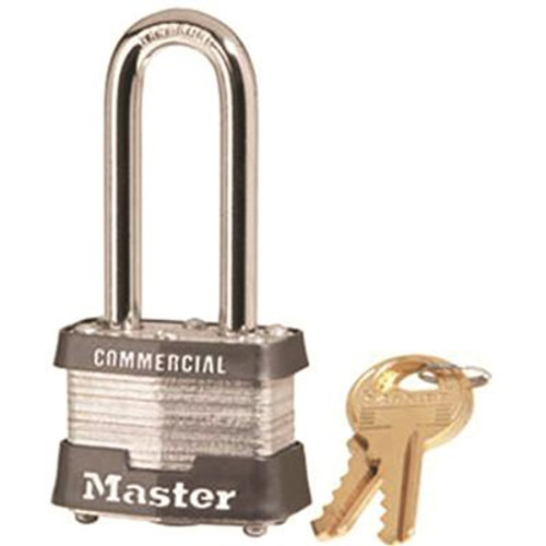 Master Lock No. 3 Steel Laminated Padlock 2 in. L Shackle Keyed Alike No. 0464