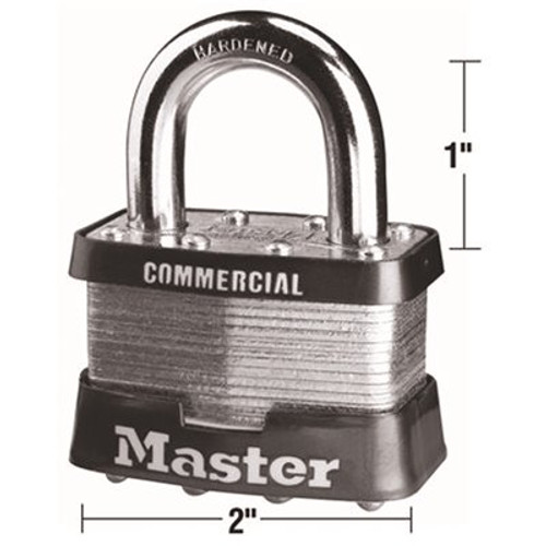 Master Lock Number 5 2 in. BodyLock Laminated Steel Padlock