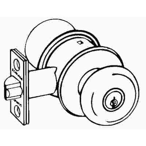 Schlage A ENTRY TULIP LOCKSET 2-3/4" BS SC1 CHROME