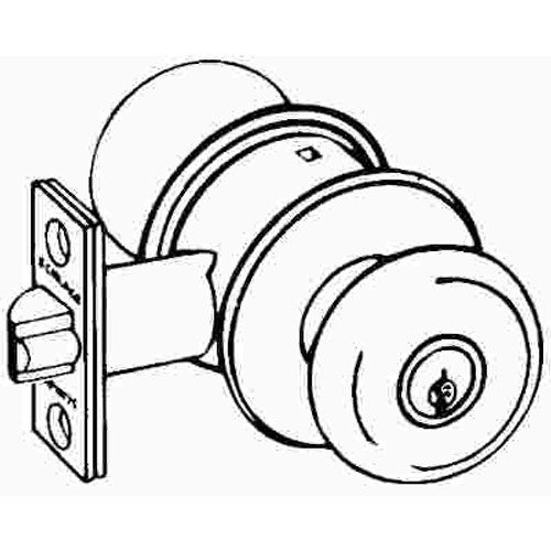 Schlage A STOREROOM ORBIT LOCKSET 2-3/4" BS SC1 CHROME