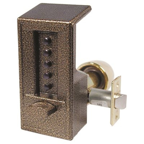 KABA ILCO SIMPLEX 6200 PUSHBUTTON ENTRY CYLINDRICAL LOCK, EXTERIOR THUMBTURN, INTERNAL KNOB,  2 3/4 BACKSET, GOLDTONE