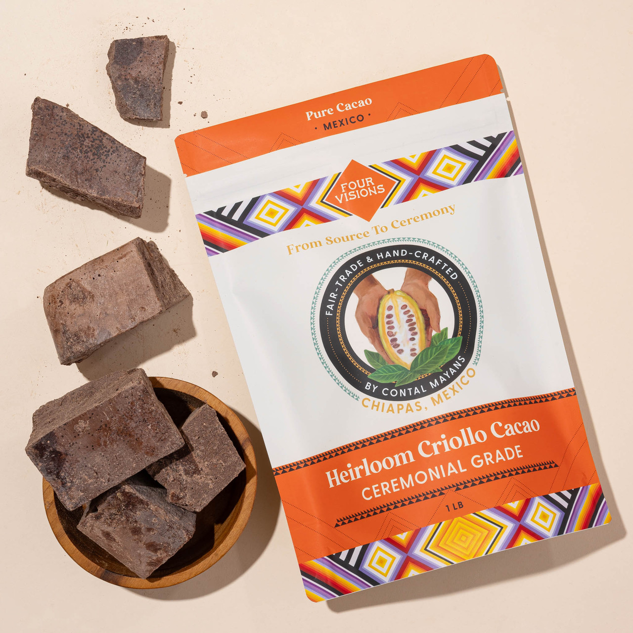 Ceremonial Cacao Chiapas Criollo: Rare Prayer Blend | Four Visions