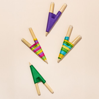 Colombian bamboo kuripe applicators displayed together for ceremonial hapé use