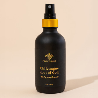 Chilcuague extract in black spray bottle