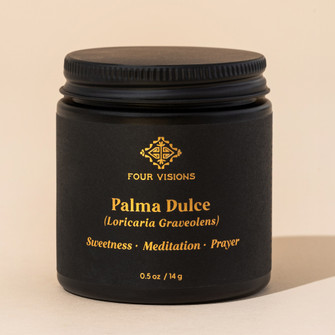 Palma Dulce sweet smudge incense in 0.5 oz black jar