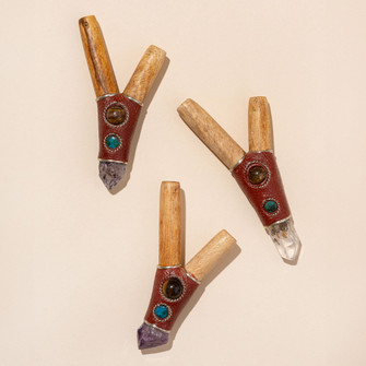 Palo Santo Kuripe + Beads + Crystal