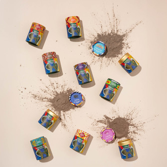 Hapé Sampler Set 1/2 oz featuring multiple ceremonial hapé powders displayed together