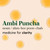Ambi Puncha tincture liquid drops with pronunciation and product phrase on beige background