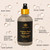 Rose hydrosol spray bottle with liquid drops and product details