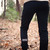 Back view of man wearing organic fleece sweatpants
