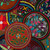 Shipibo altar cloth with traditional geometric pattern