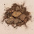 Pegote resin pieces on beige background