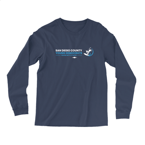 San Diego County Young Democrats (Navy Long-Sleeve Tee)