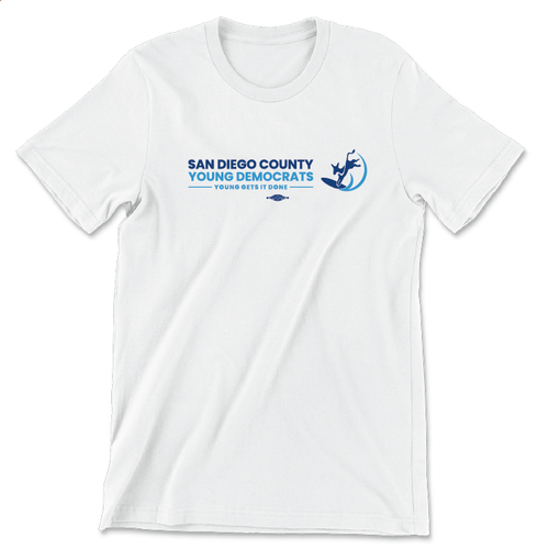 San Diego County Young Democrats (Unisex White Tee)