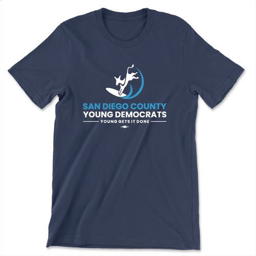San Diego County Young Democrats (Unisex Navy Tee)