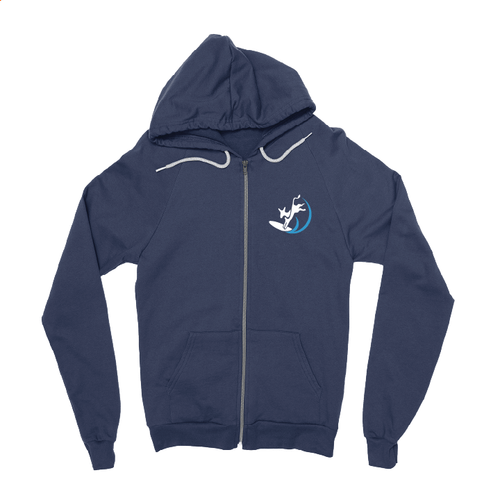 Surf Donkey (Navy Zipper Hoodie)