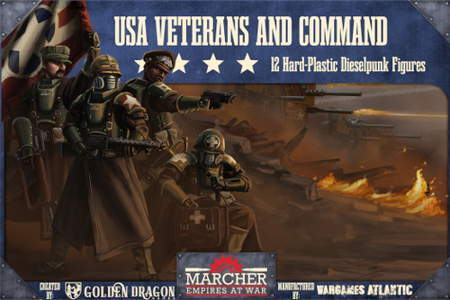 Wargames Atlantic 28mm Marcher: Empires at War - United States Veterans and Command